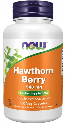 -50% NOW Foods HAWTHORN BERRY - owoc głogu 540mg 100 kapsułek (1) wyprzedaż ważność 30.09.2026