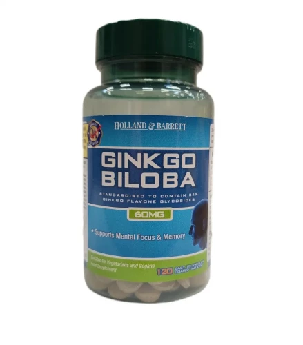 -50% Holland & Barrett Ginkgo Biloba 120 Tablets 30mg (1) pamięć i koncentracja - wyprzedaż ważność 30.09.2026