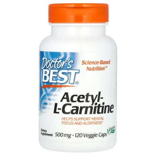 -50% Doctor's Best Acetyl-L-Carnitine with Biosint Carnitines, 500 mg, 60 Veggie Caps ALC Karnityna (1) wyprzedaz waznosc 30.09.2026
