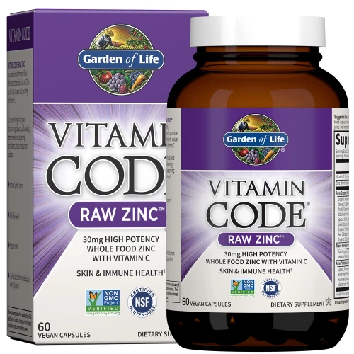-50%  Garden of life Raw Zinc 60 Capsules Cynk  witaminy enzymy (1)  wyprzedaz ważność 30.09..2026