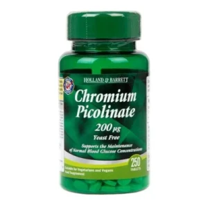 -80% HOLLAND Chromium Picolinate 200 ug 250 tablets chrom 
