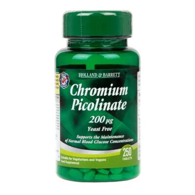 -80% HOLLAND Chromium Picolinate 200 ug 250 tablets chrom 