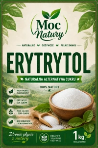 3x Moc Natury Erytrol Erytrytol 1kg 1000g 