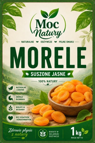 Moc Natury Morele Suszone jasne 1kg 1000g