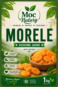 2x Moc Natury Morele Suszone jasne 1kg 1000g 