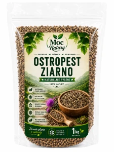 Moc Natury Ostropest plamisty ziarno 1kg 1000g Polska