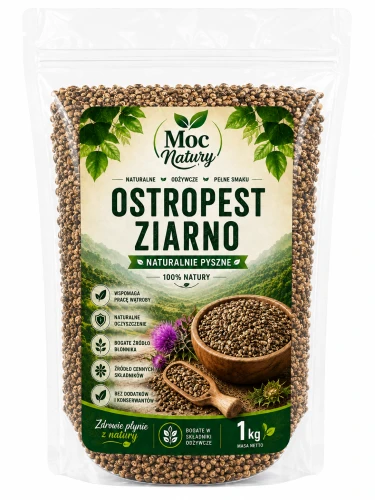 3x Moc Natury Ostropest plamisty ziarno 1kg 1000g Polska (1)