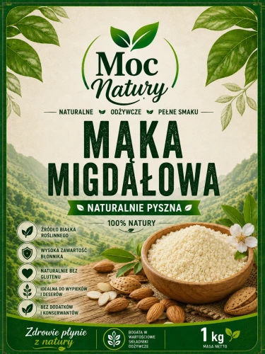 Moc Natury Mąka Migdałowa 1kg 1000g delikatna aromatyczna