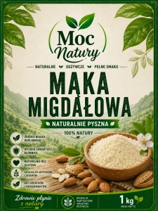 2x Moc Natury Mąka Migdałowa 1kg 1000g delikatna aromatyczna (1)