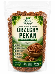 Moc Natury Orzechy Pecan Pekan 500g świeże naturalne RPA chrupiące