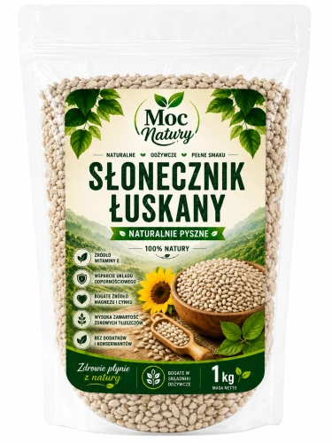3x Moc Natury Słonecznik łuskany 1kg 1000g świeży premium