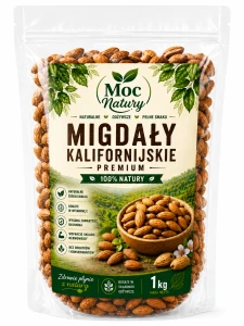 2x Moc Natury Migdały kalifornijskie 1kg 1000g Całe świeże USA 
