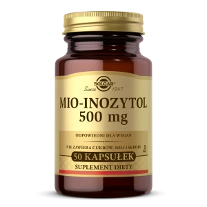 -60% Solgar Mio-Inozytol 500 mg  - inositol - wyprzedaż ważność do 30.09.2026