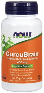 -50% NOW Foods CurcuBrain™ 400 mg – 50 kap Kurkuma Kurkumina (1) wyprzedaż ważność 30.09.2026
