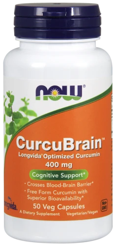 -50% NOW Foods CurcuBrain™ 400 mg – 50 kap Kurkuma Kurkumina (1) wyprzedaż ważność 30.09.2026