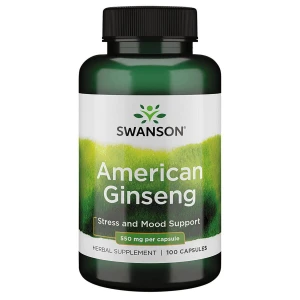 -50% SWANSON American Ginseng 550mg 100kaps żeń szeń amerykański (1)  wyprzedaz ważność 30.10.2026