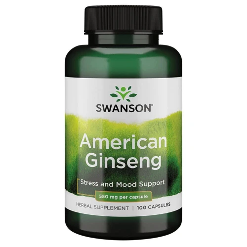 -50% SWANSON American Ginseng 550mg 100kaps żeń szeń amerykański (1)  wyprzedaz ważność 30.10.2026