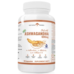 -70% Natural Herbs Ashwagandha 600 mg, 9% witanolidów  90 kapsułek