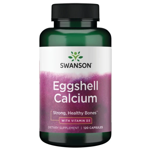 Swanson EggShell Calcium z witaminą D-3 (120kap) wapń 
