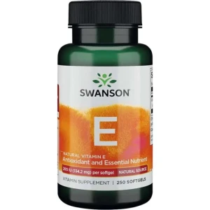 Swanson Witamina E Naturalna 200IU ,  250 kaps sw137
