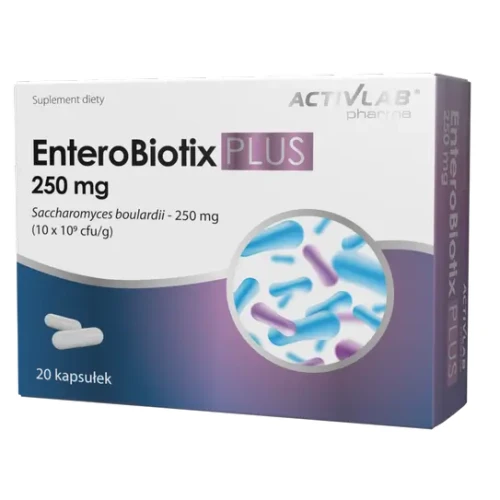 -50% Activlab EnteroBiotix PLUS 250 mg Saccharomyces 20kap (1) wyprzedaż ważnność 16.10.2026