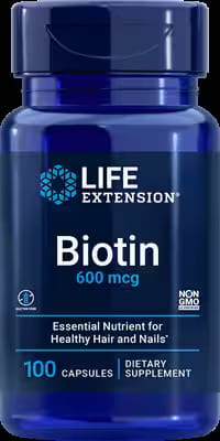 -50% Life Extension Biotin 600 mcg, 100 caps Biotyna (1) wyprzedaż ważność 30.10.2026