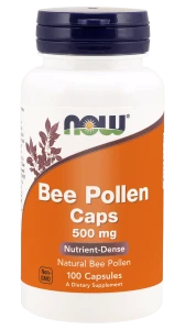 -50% Now Foods Bee Polen Pollen 500mg(100kap) - pyłek pszczeli  (1) wyprzedaż ważność 30.10.2026