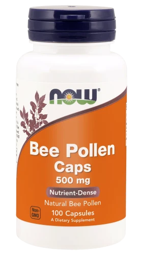 -50% Now Foods Bee Polen Pollen 500mg(100kap) - pyłek pszczeli  (1) wyprzedaż ważność 30.10.2026