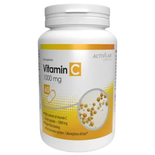 -60% Activlab Pharma Witamina C 1000 mg - 60 kap wyprzedaz ważność 11.10.2026