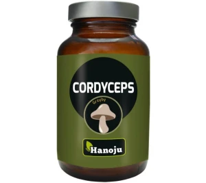 Hanoju Cordyceps ekstrakt 50% proszek z grzybni w kapsułkach 90 sztuk