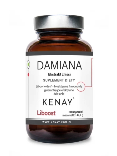 Kenay DAMIANA Ekstrakt z liści (60 kapsułek) libido