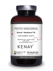 Kenay Ekstrakt z pestek winogron 300 kaps  MegaNatural®-BP  pestki winogron  grape seed OPC