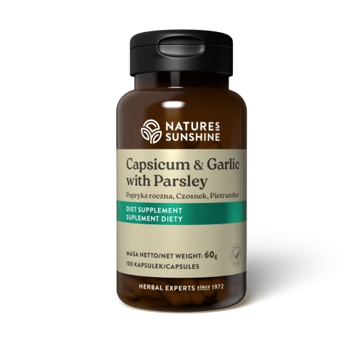 -50% Nature`s Sunshine Pieprz Cayenne Czosnek Pietruszka (100 kaps.) (1)  ważność 30.11.2026 wyprzedaż