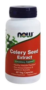  -50% NOW Celery Seed Extract 60 kaps  – Nasiona selera kompleks ekstraktów   (1) wyprzedaż ważność 30.11.2026