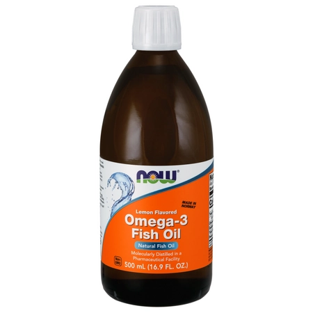 Now Foods Omega-3 Fish Oil Liquid 500 ml olej rybi EPA DHA