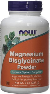 NOW Foods Magnesium Bisglycinate diglicynian proszek  glicynian magnezu w proszku Chelat – 227 g