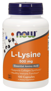 NOW Foods L-Lysine L-Lizyna 500 mg – 100tab