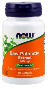 NOW Foods SAW PALMETTO Extract palma sabałowa 160mg 60 kapsułek