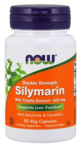 NOW Foods SILYMARIN Double Strength MILK THISTLE EXTRACT ekstrakt OSTROPEST PLAMISTY 300mg 50 kaps