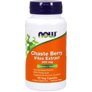 NOW Foods CHASTE BERRY Vitex Extract 300mg - 90 kaps niepokalanek  