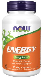NOW Foods Energy Veg Capsules ALA Rhodiola Panax Yerba