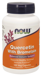 NOW Foods Kwercetyna & Bromelaina – 120 kapsułek wegetariańskich