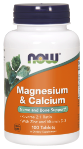 NOW Foods Magnez Wapń + D3 + Cynk – 100 tabl