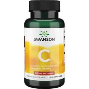 Swanson Witamina C 500mg z dziką różą 100kaps 