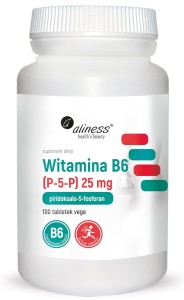 ALINESS witamina B-6   B6  (P-5-P) 25 mg x 100 tabletek VEGE