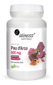 ALINESS Pau d’Arco (sproszkowana kora Lapacho) 500mg x 100 vege caps