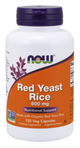 NOW Red Yeast Rice 600 mg – Czerwony Ryż 120kaps