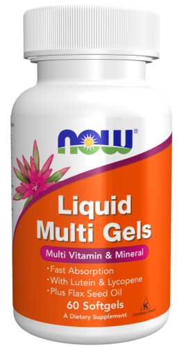 NOW Foods Liquid Multi Gels Softgels Multi Witaminy Minerały 