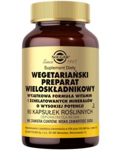 SOLGAR Wegetariański preparat wieloskładnikowy witaminy 