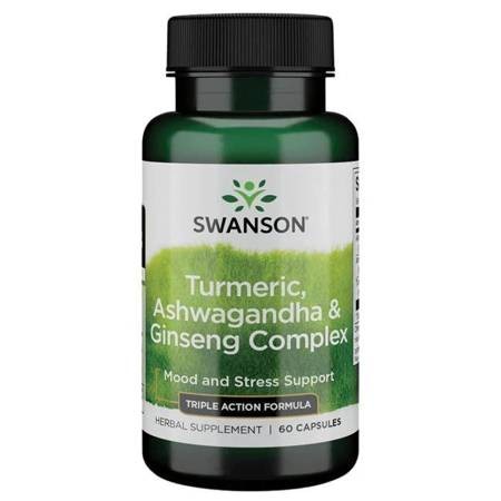 Swanson Full Spectrum Turmeric, Ashwagandha & Ginseng Complex - suplement diety